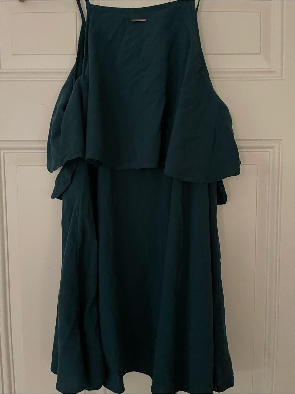 Insight Teal Green Layered Dress with Spaghetti Straps